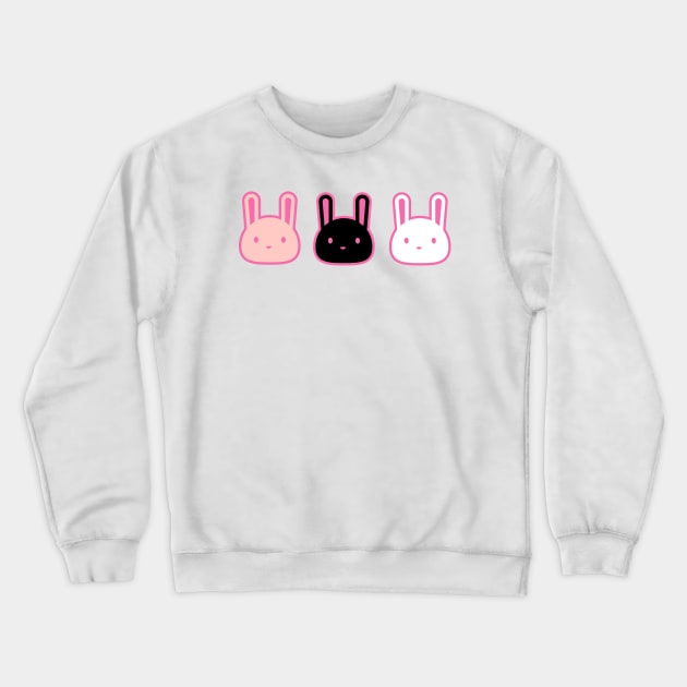 The three bunnies Crewneck Sweatshirt by Potato_pinkie_pie